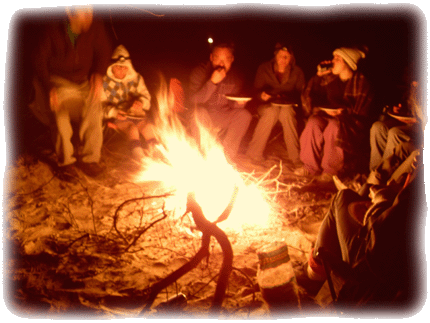 Campfire by Baja beach
