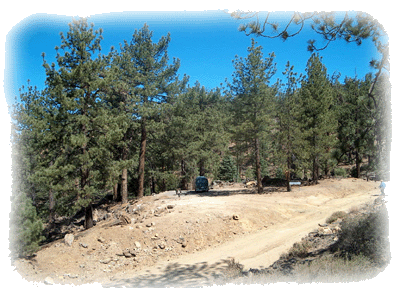 dirt road up in Baja mountains