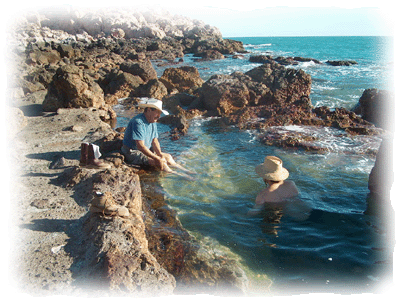 Hot springs at Puertocitos